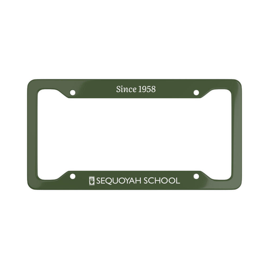 Sequoyah School License Plate Frame (Green)