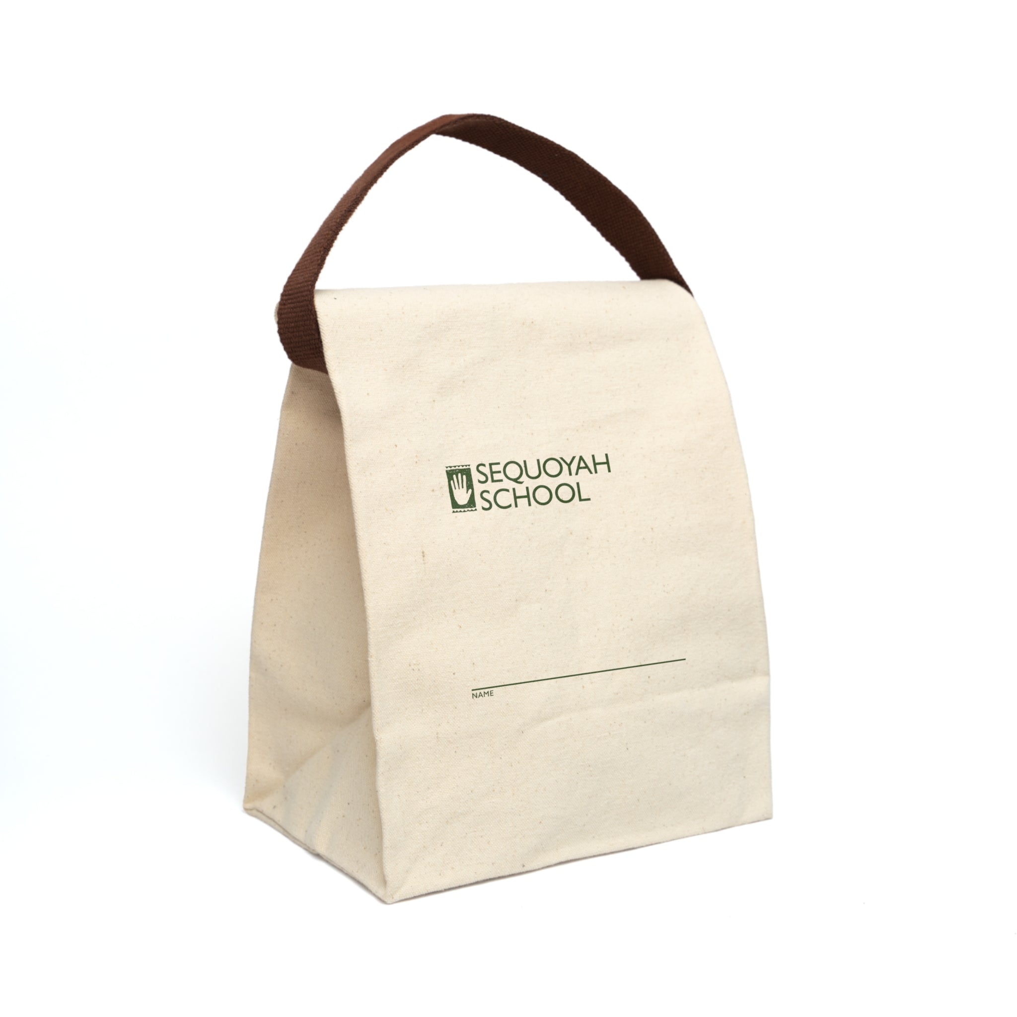 Classic Logo Sustainable Canvas Lunch Bag with Strap