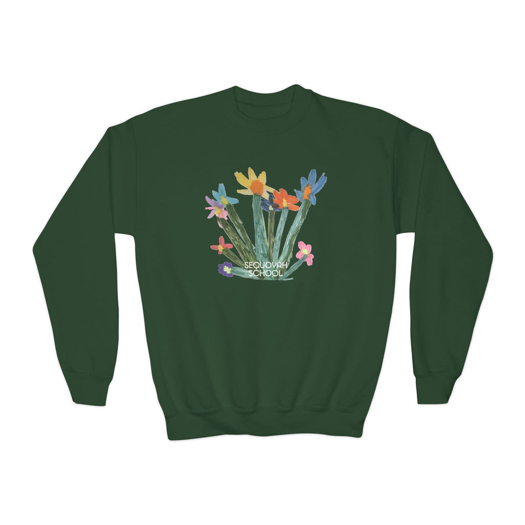 Flowers Kids Crewneck Sweatshirt