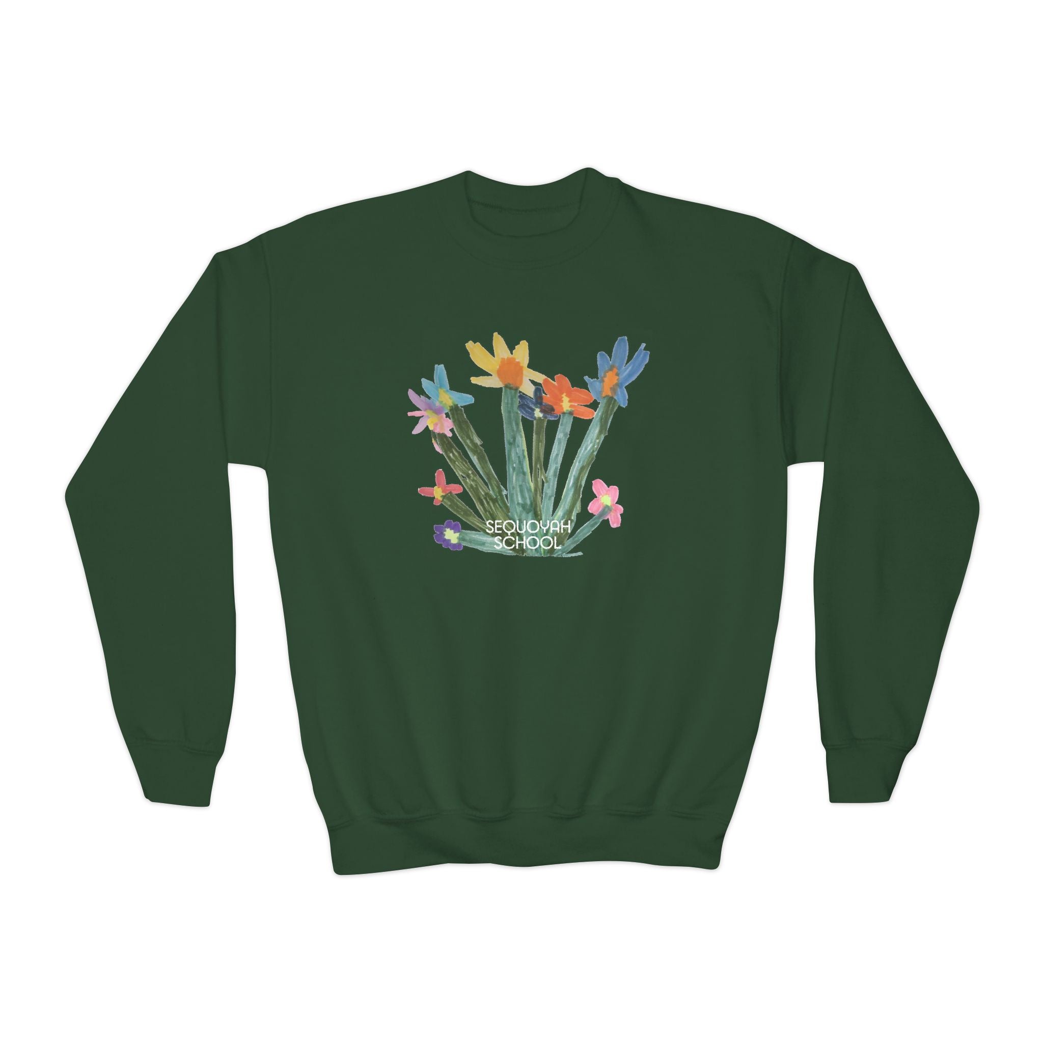 Flowers Kids Crewneck Sweatshirt