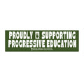 Proudly Supporting Progressive Education Bumper Sticker