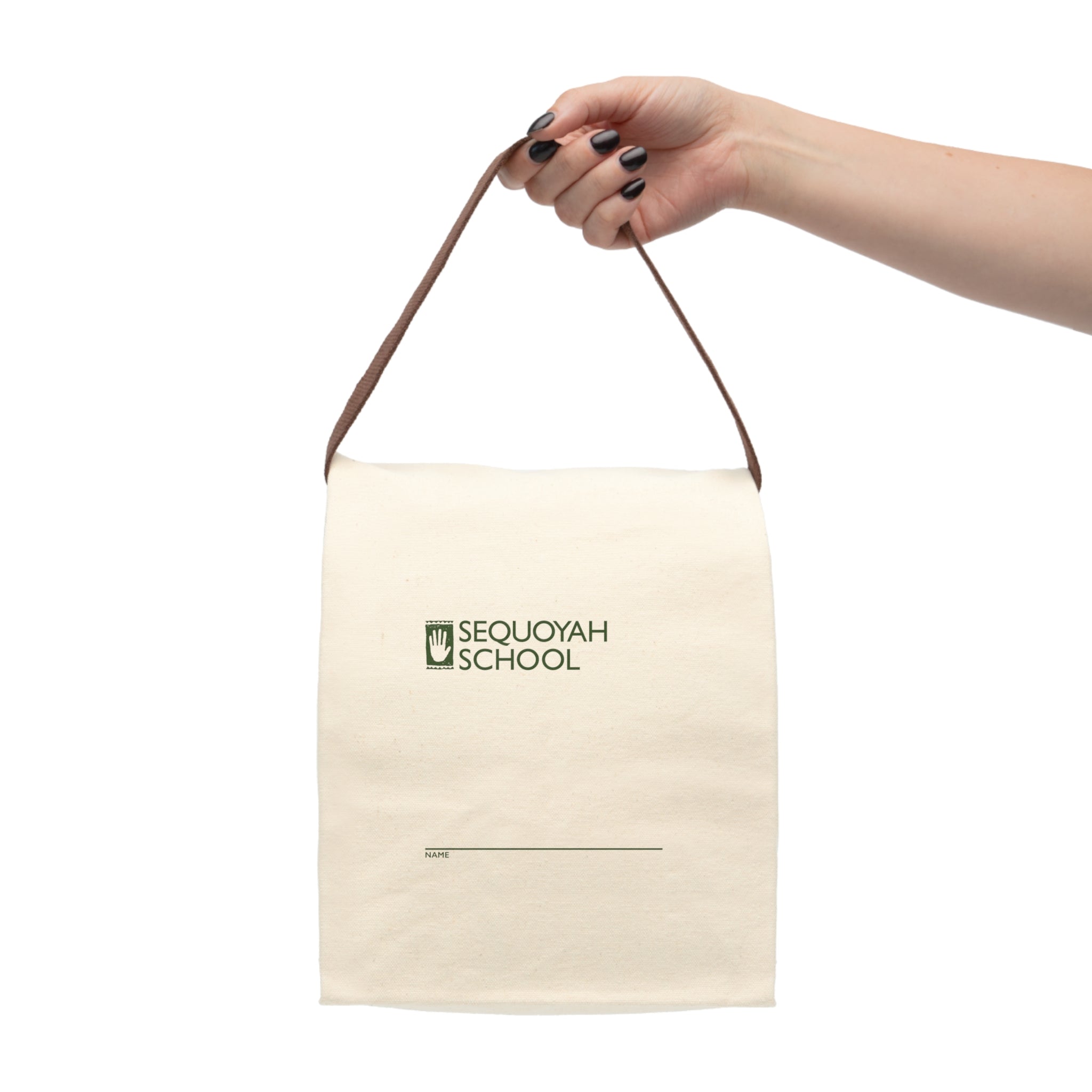 Classic Logo Sustainable Canvas Lunch Bag with Strap